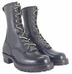 10" High Arch Logging Boot Black Smooth