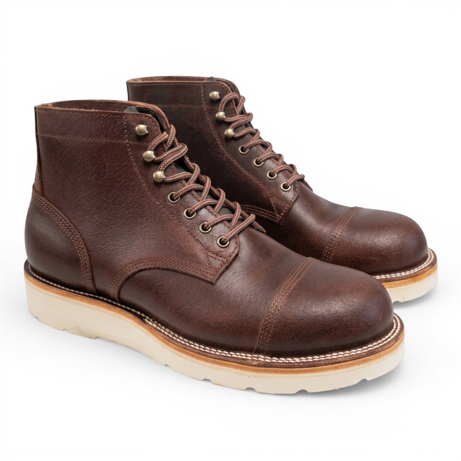 Tribute Brown Super-Waxed Toe Cap