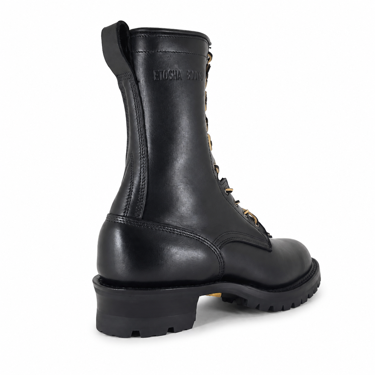 10" High Arch Firefighting Boot Black Smooth
