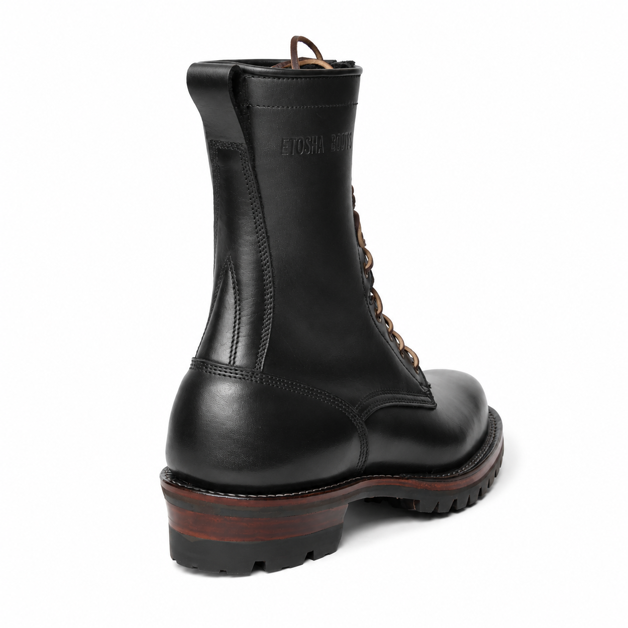10" Regular Arch Logging Boot Black Smooth
