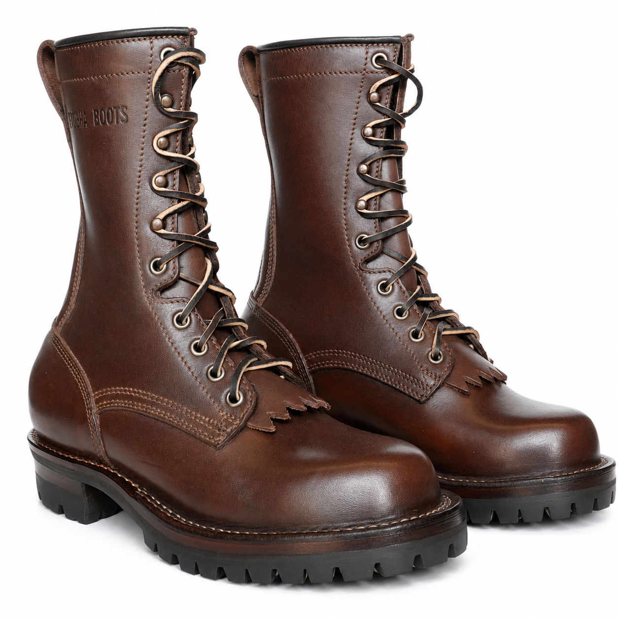 10" Regular Arch Logging Boot Brown Smooth