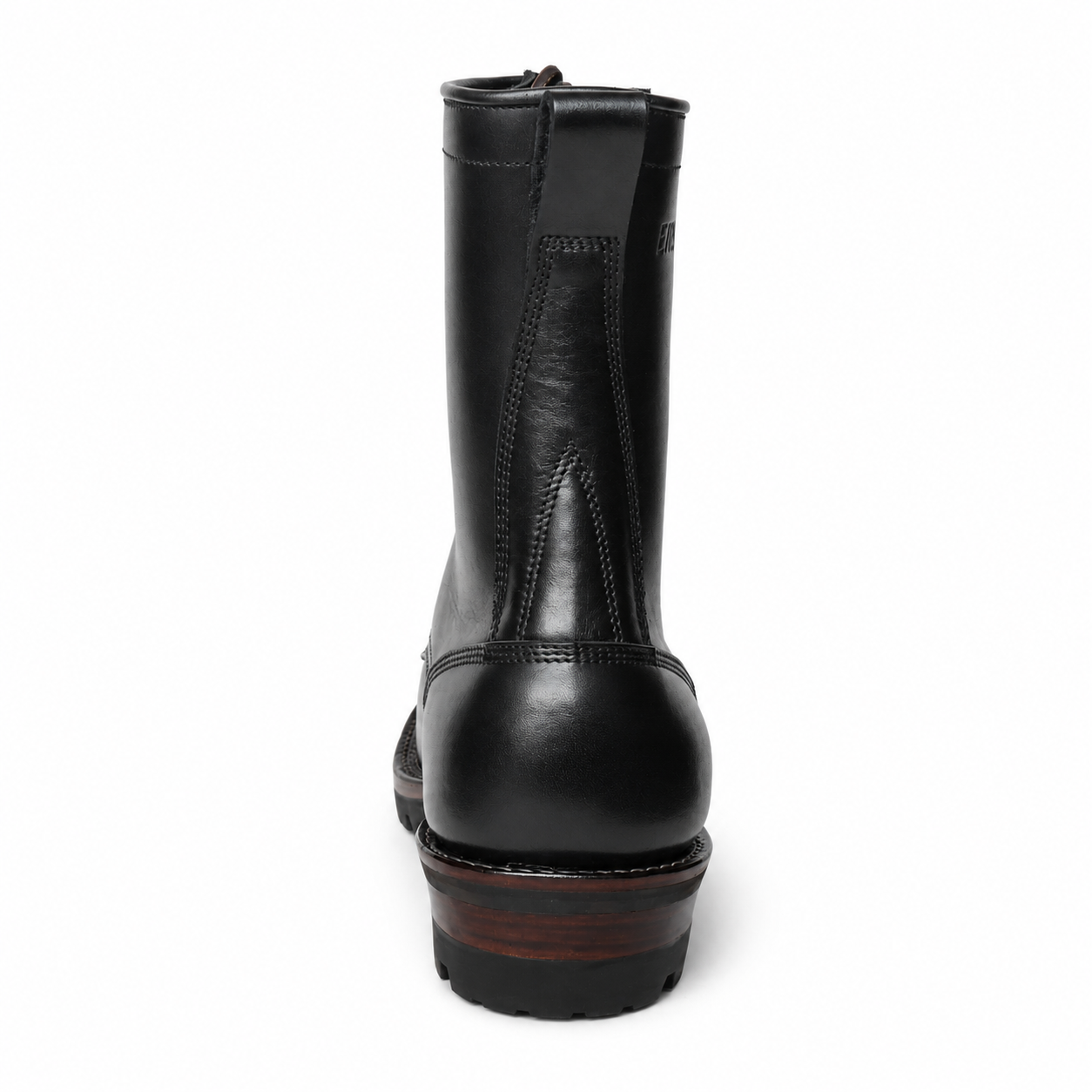 10" Regular Arch Logging Boot Black Smooth