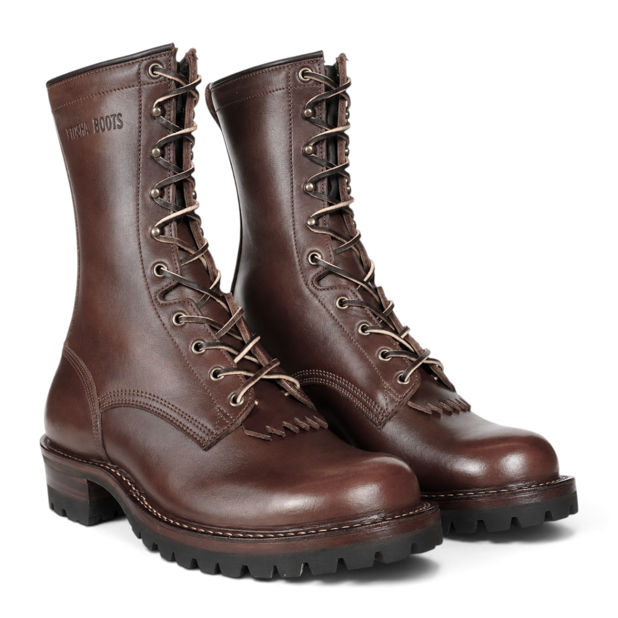 10" High Arch Logging Boot Brown Smooth