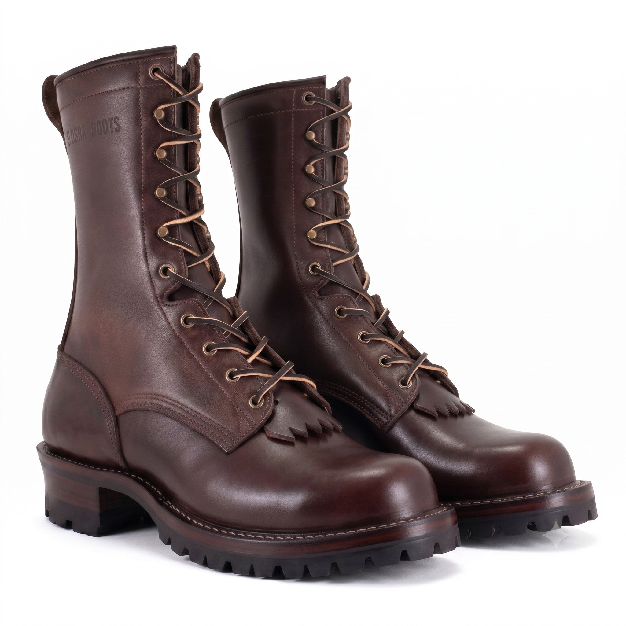 10" High Arch Logging Boot Brown Smooth