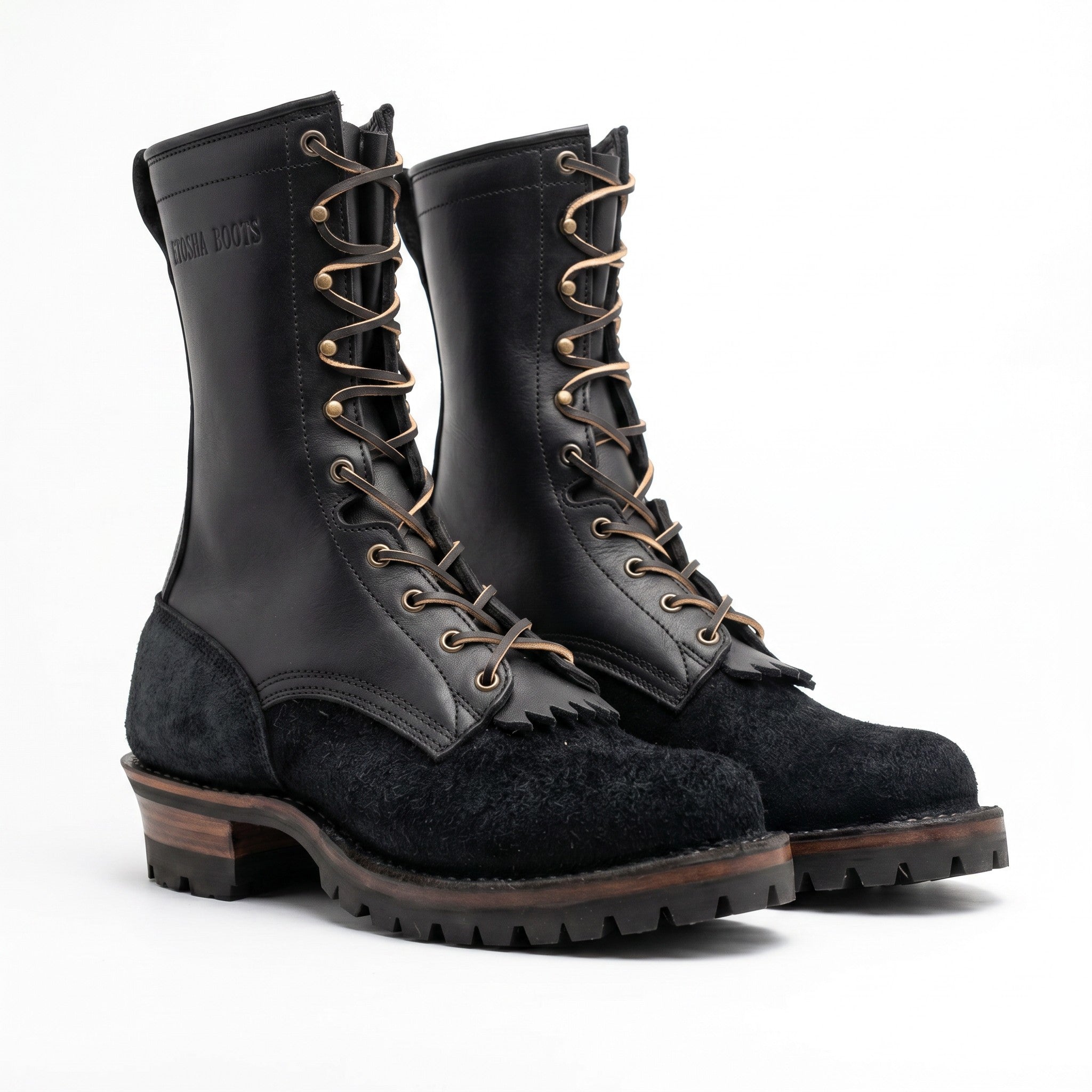 10" High Arch Logging Boot Black Combo