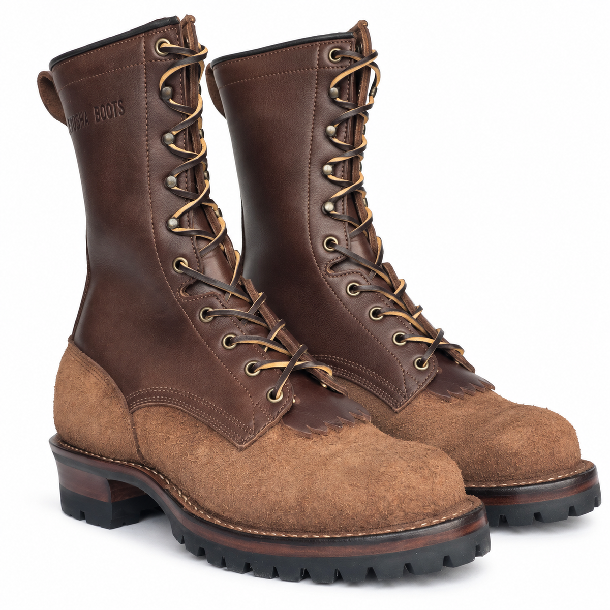10" High Arch Logging Boot Brown Combo