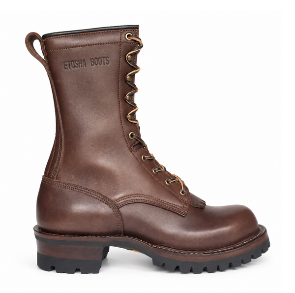 10" High Arch Logging Boot Brown Smooth