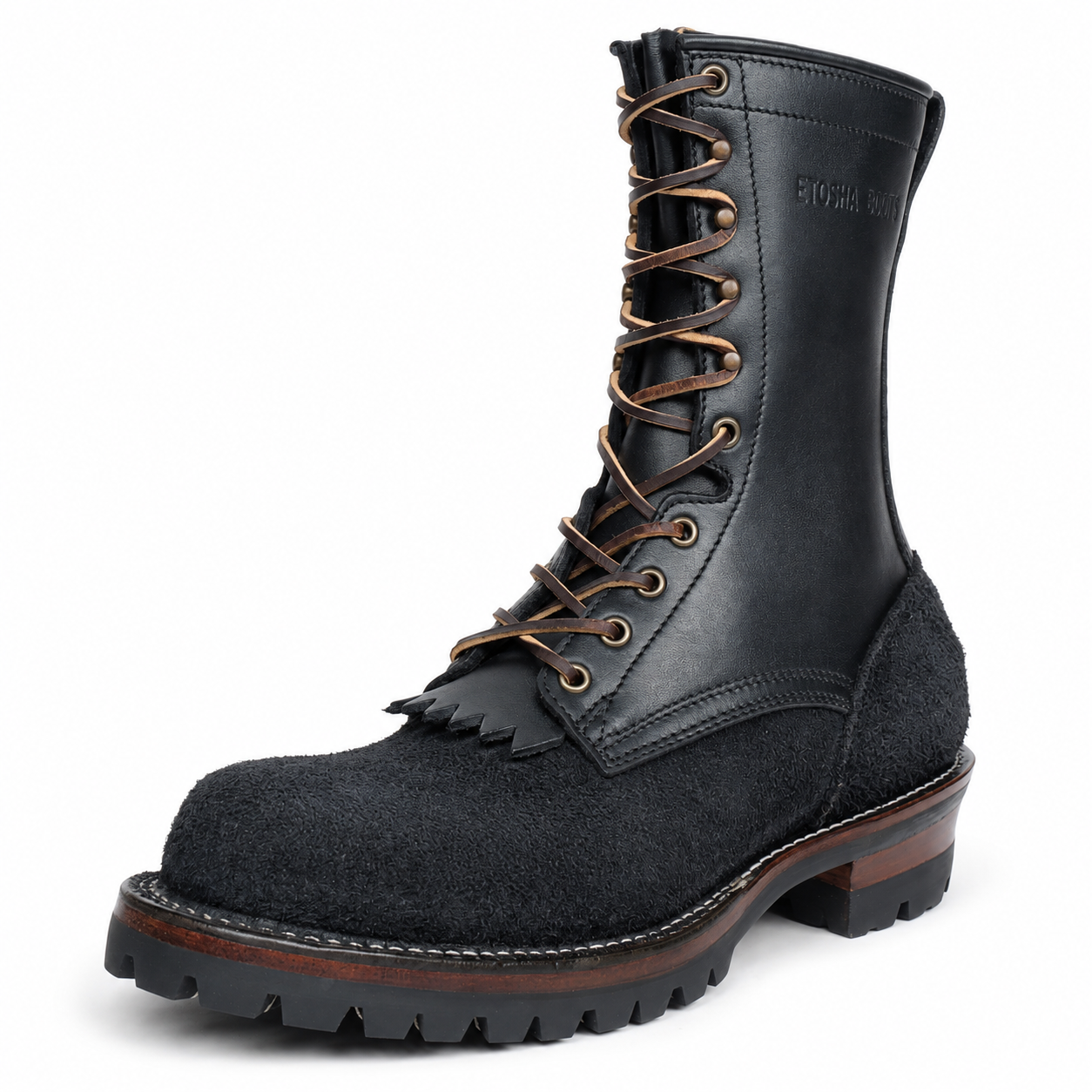 10" High Arch Logging Boot Black Combo