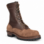 L10R-BROC Brown Combo Logging-Boot Mens Front Angle Etosha Boots Canada