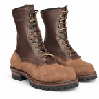 L10R-BROC-Brown Combo Logging-Boot Mens Front-View Etosha Boots Canada