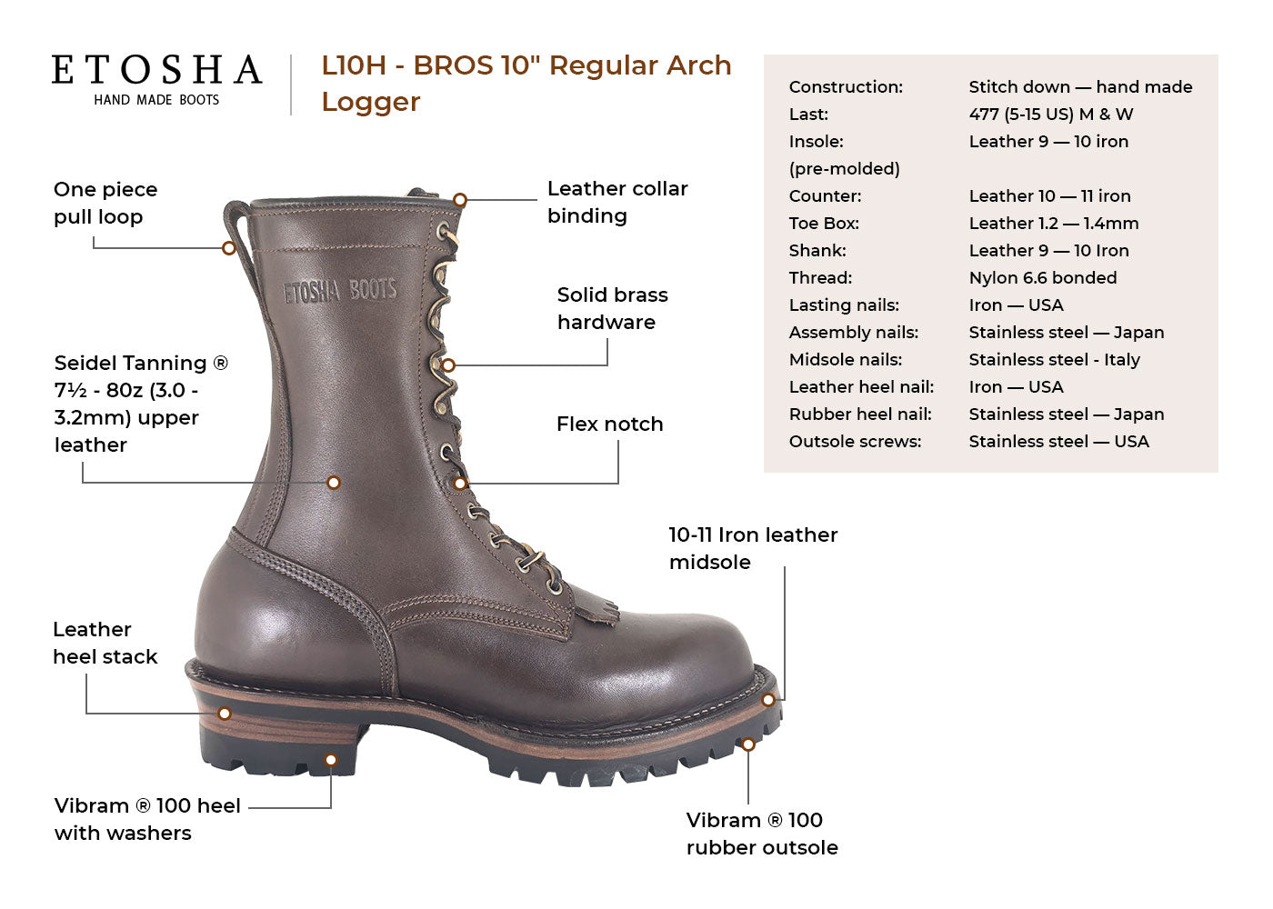 REGULAR ARCH BROWN SMOOTH