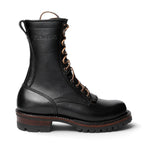 10" Regular Arch Logging Boot Black Smooth