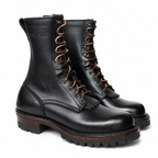 10" Regular Arch Logging Boot Black Smooth