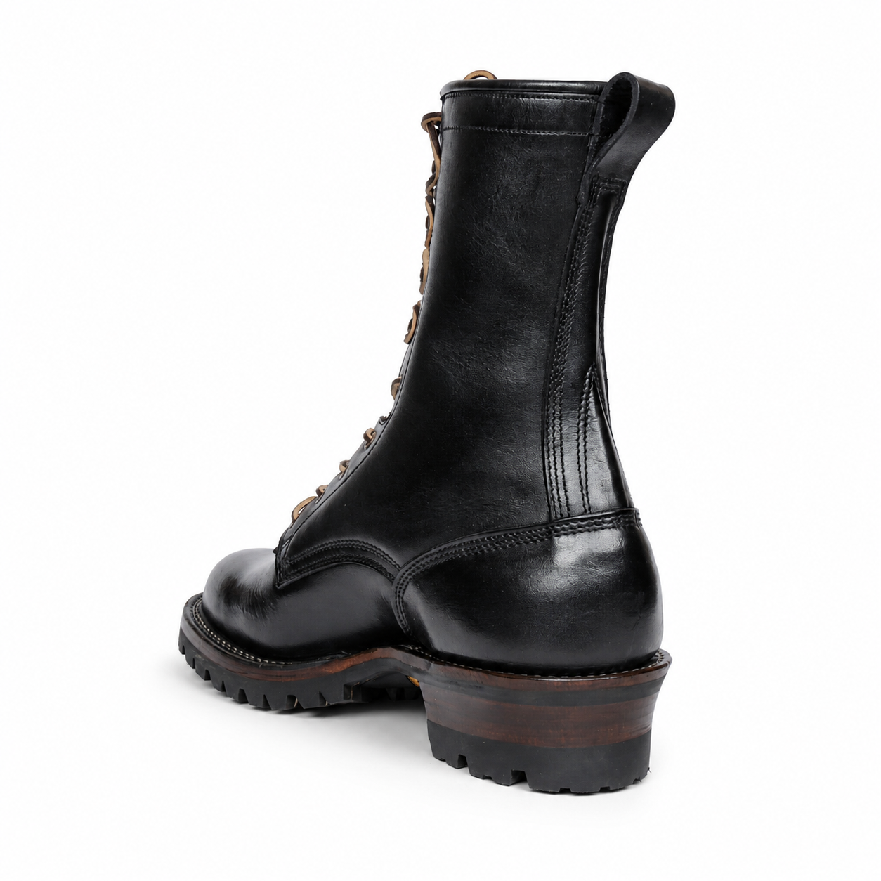 10" High Arch Logging Boot Black Smooth