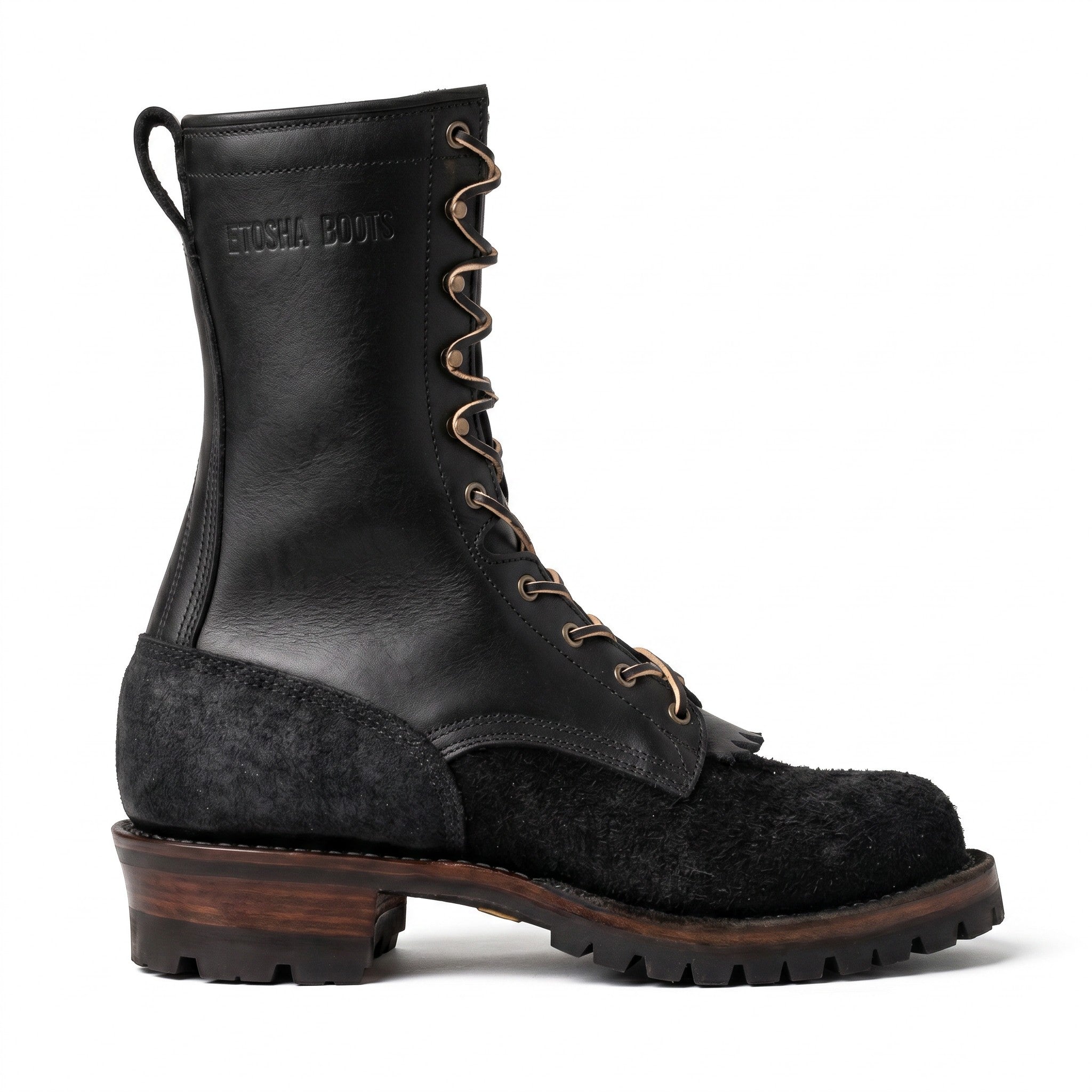 10" High Arch Logging Boot Black Combo