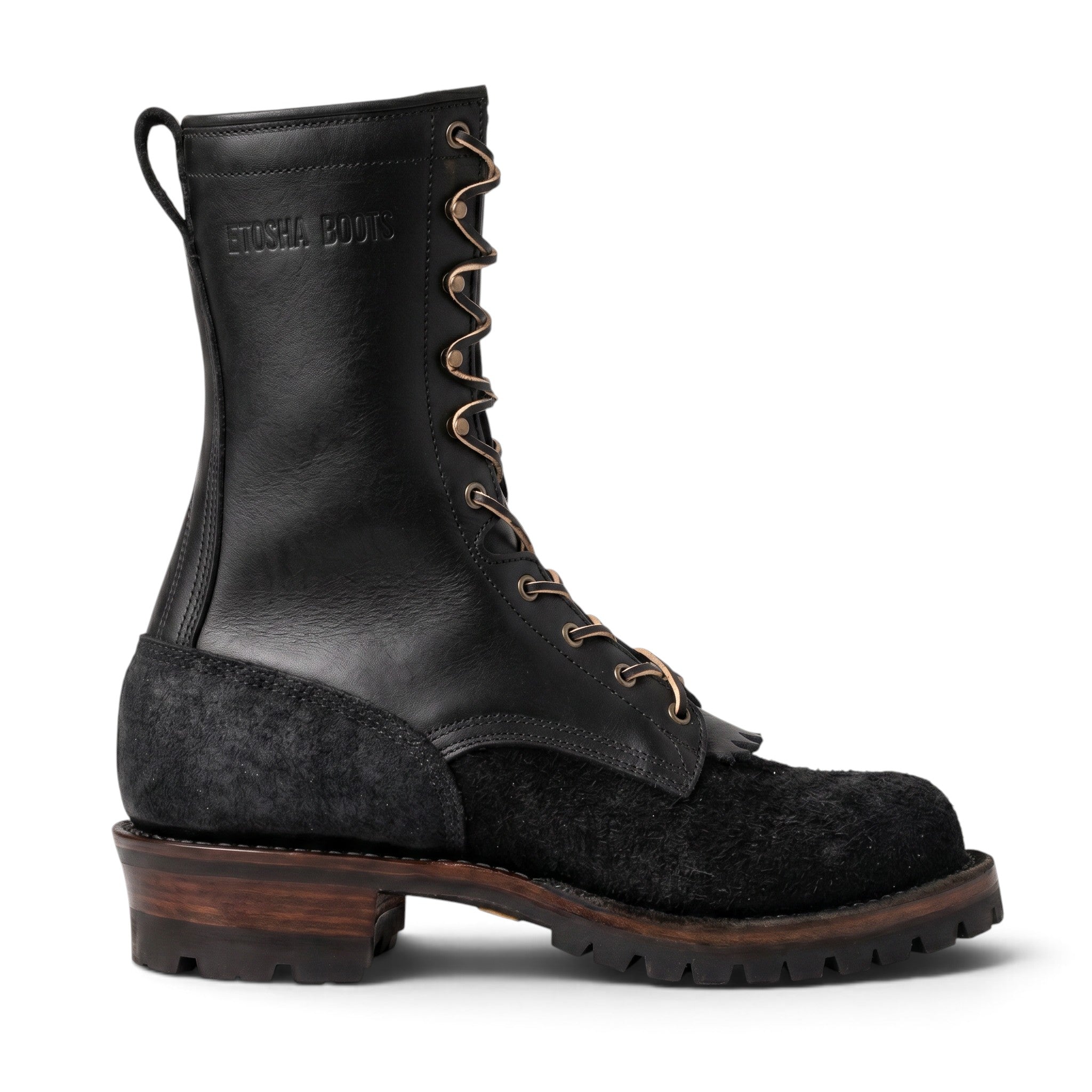 10" High Arch Logging Boot Black Combo