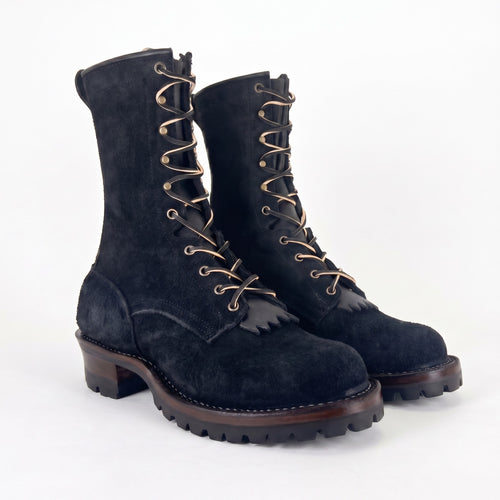 10" High Arch Logging Boot Black Rough