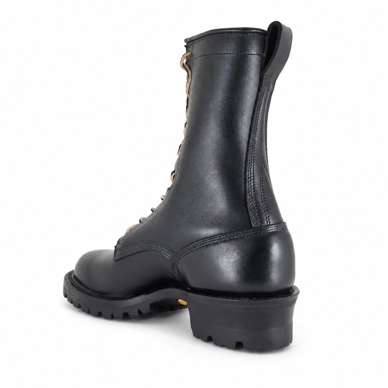 10" High Arch Firefighting Boot Black Smooth