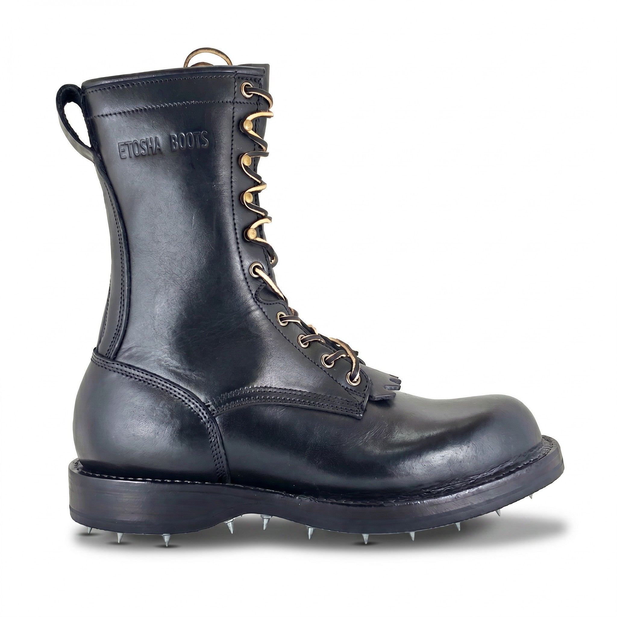 10" Regular Arch Caulk Boot Black Smooth