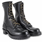 10" Regular Arch Firefighting Boot Black Smooth