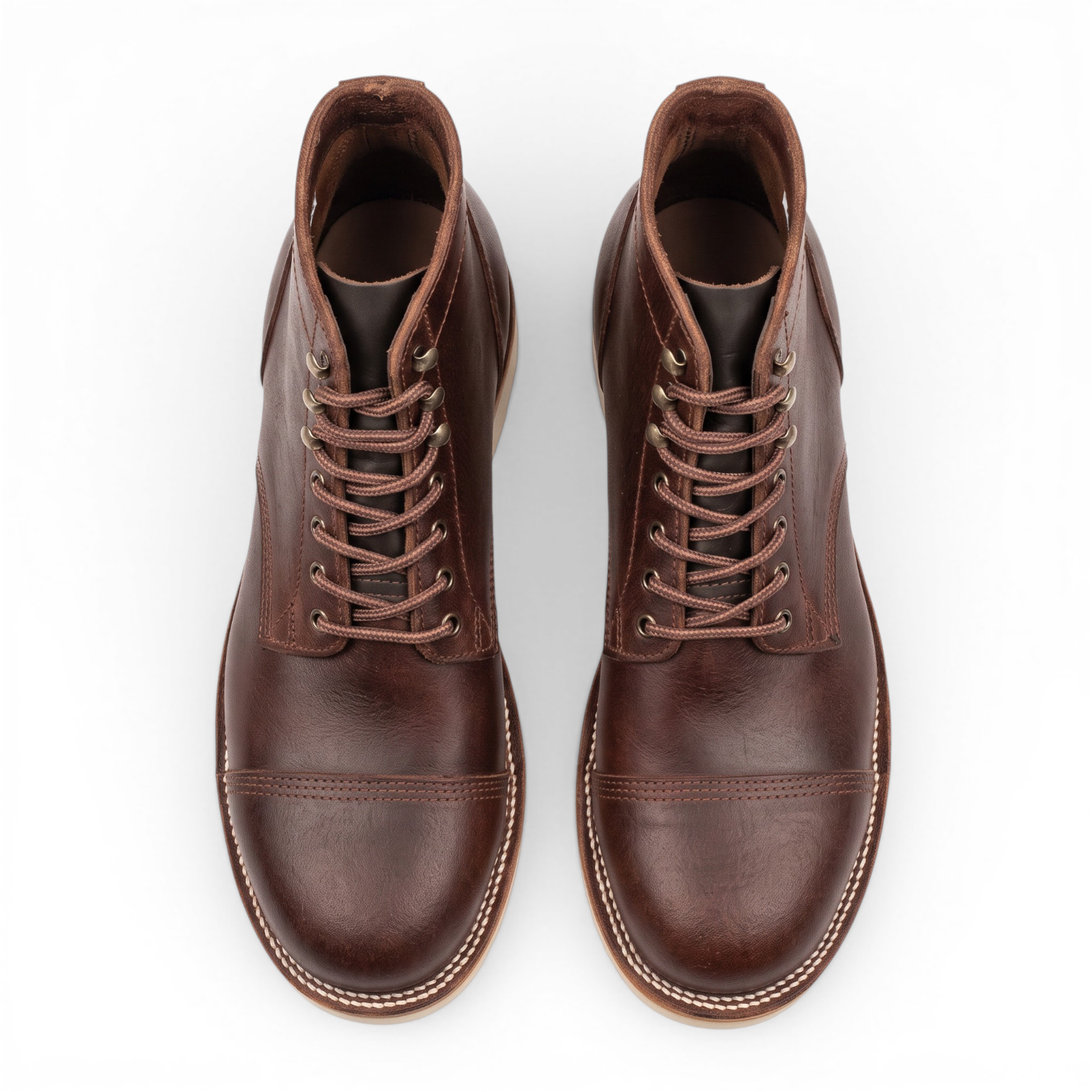 Tribute Brown Super-Waxed Toe Cap