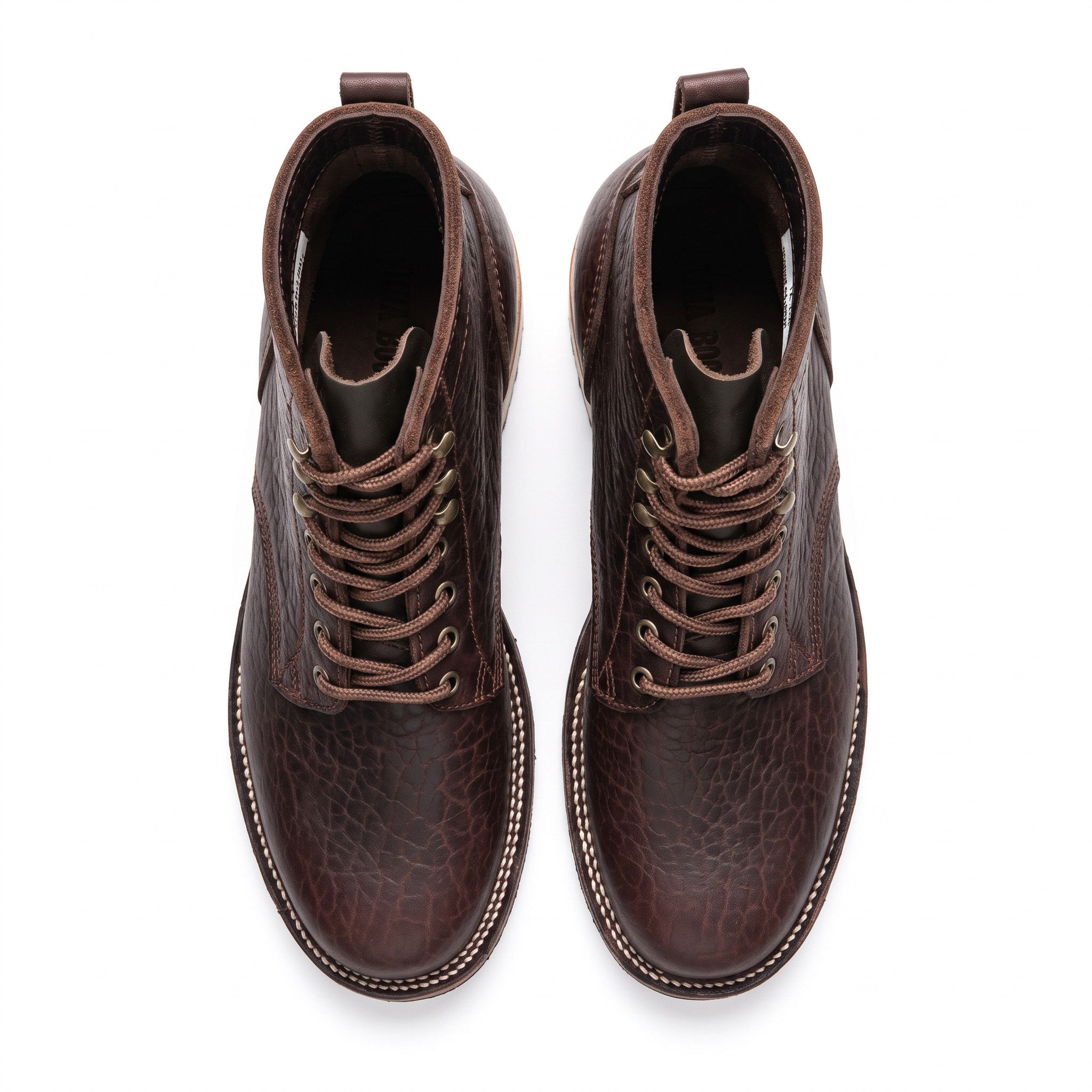 Tribute Mahogany Shrunken Bison Plain Toe