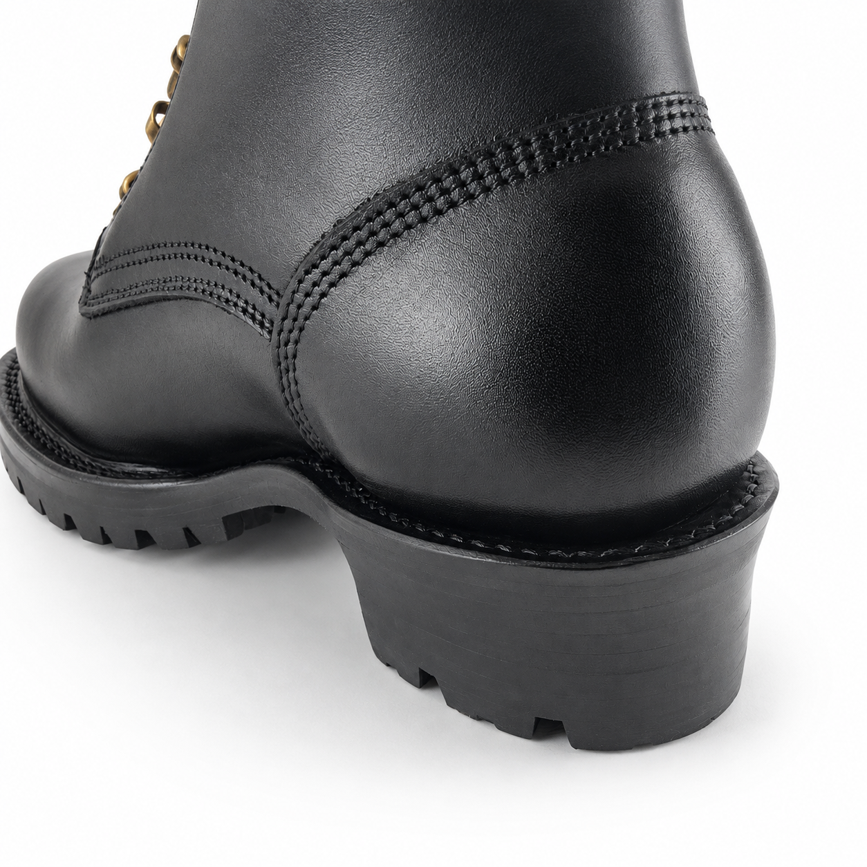 10" High Arch Firefighting Boot Black Smooth